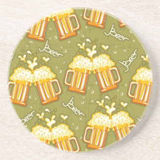 Porta-copos De Arenito Óculos De Padrão De Cerveja