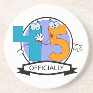 Porta-copos De Arenito Oficialmente bandeira de 45 aniversários