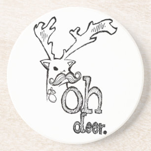 Porta-copos De Arenito Oh Deer