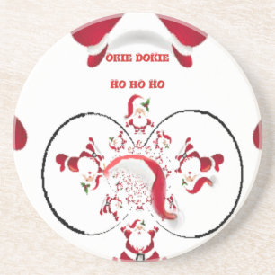 Porta-copos De Arenito Oki Dokie Papai Noel!
