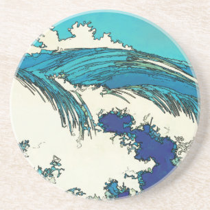 Porta-copos De Arenito Ondas oceânicas PixDezines konen uehara, 上 原