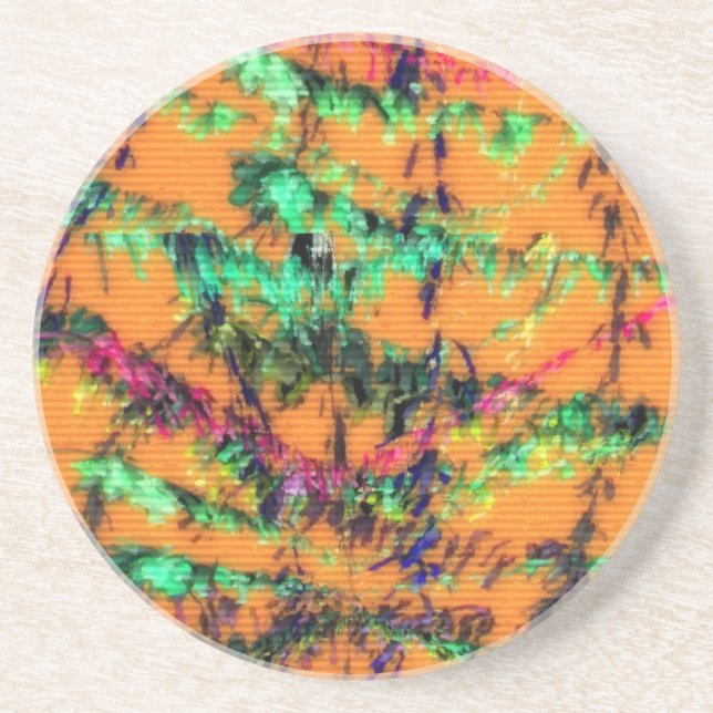 Porta-copos De Arenito Orange You Glad (Frente)