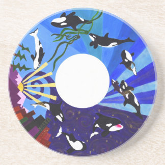 Porta-copos De Arenito Orcas que ascensão