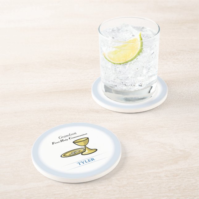 Porta-copos De Arenito Órgão comunal e neto de sangue (Lateral)