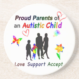 Porta-copos De Arenito Orgulhosos Pais Autismo