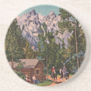 Porta-copos De Arenito Os Grand Tetons - Wyoming