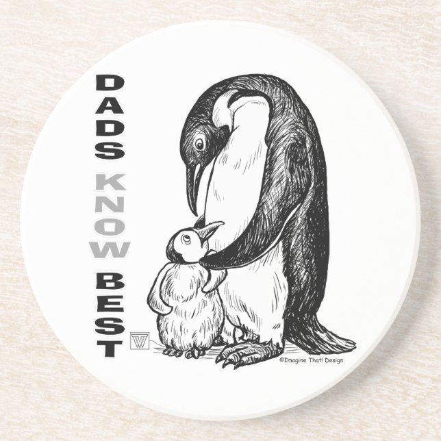 Porta-copos De Arenito Os pais conhecem melhor (Frente)