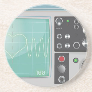 Porta-copos De Arenito Oscilloscope Love