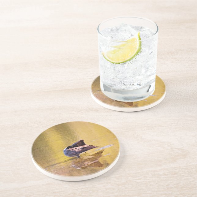 Porta-copos De Arenito Ouro (Lateral)