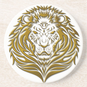 Porta-copos De Arenito Ouro Leonine