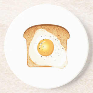 Porta-copos De Arenito Ovos secos na torrada