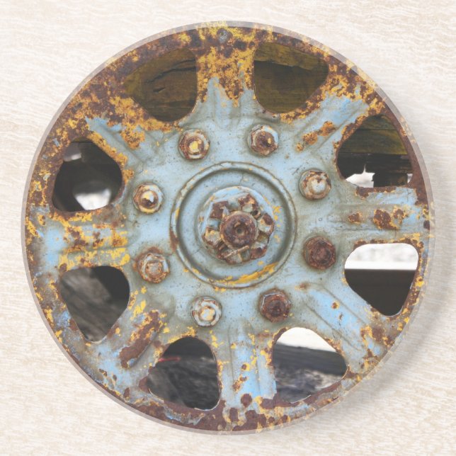 Porta-copos De Arenito Oxidação industrial: Raios (Frente)