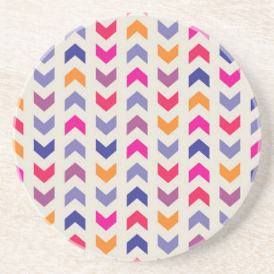 Porta-copos De Arenito Padrão colorido Aztec Chevron