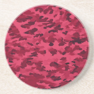 Porta-copos De Arenito Padrão de Camuflagem Vermelho Rubor