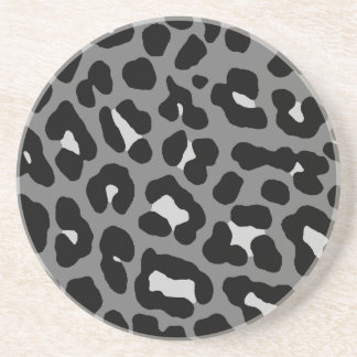 Porta-copos De Arenito Padrão de manchas de leopardo retrô dos anos 80 Co