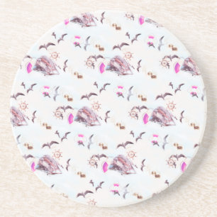 Porta-copos De Arenito Padrão marinho