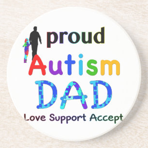 Porta-copos De Arenito Pai de Autismo Orgulhoso