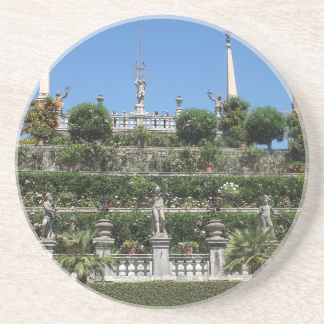 Porta-copos De Arenito Palácio Borromeo em Stresa, Itália (Frente)