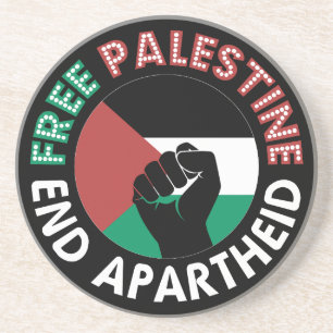 Porta-copos De Arenito Palestina livre acaba com o apiteu sinalizador neg