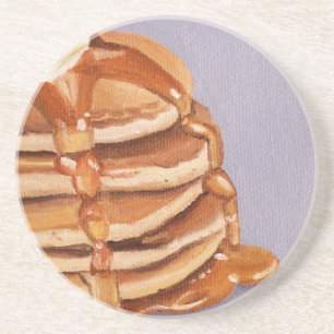 Porta-copos De Arenito Pancakes Buttermilk Pancakes Pintel do Café da Man