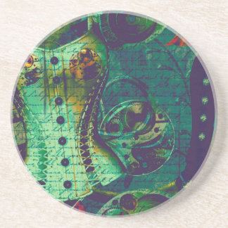 Porta-copos De Arenito Papel de parede de Steampunk do vintage