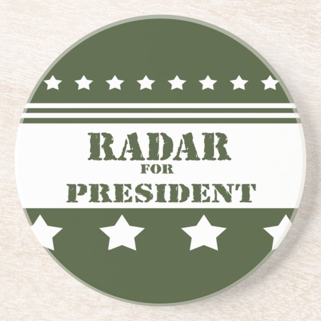 Porta-copos De Arenito Para o presidente Radar (Frente)