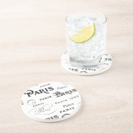 Porta-copos De Arenito Paris França Typografia Souvenirs