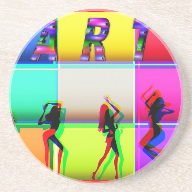 Porta-copos De Arenito Parte (Frente)