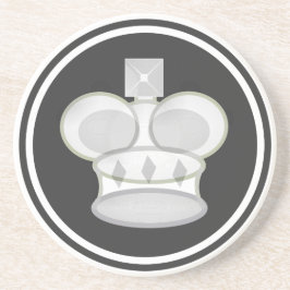 Porta-copos De Arenito Parte branca do rei xadrez