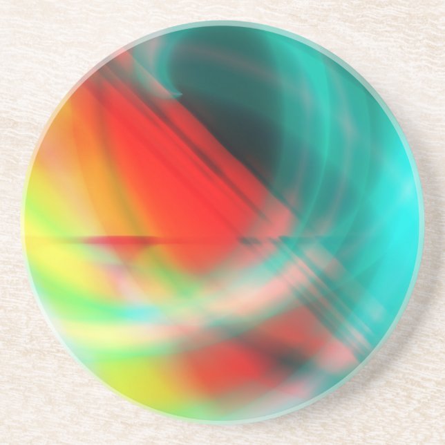 Porta-copos De Arenito Passeio Abstrato (Frente)