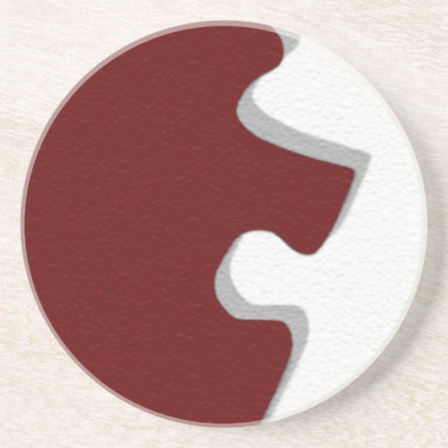 Porta-copos De Arenito Pasta Vermelha (Frente)