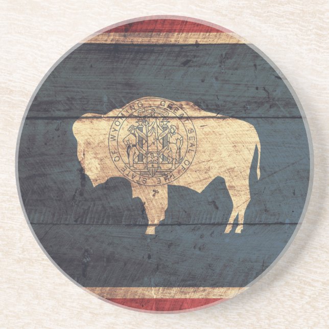 Porta-copos De Arenito Pavilhão de Wood Wyoming (Frente)