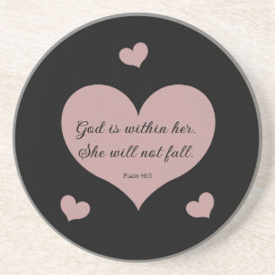 Porta copos de arenito personalizado Deus está den