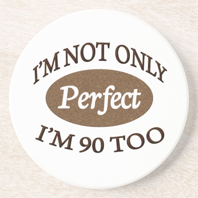 Porta-copos De Arenito Pessoas de 90 anos perfeitas (Frente)