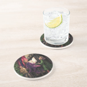 Porta-copos De Arenito Ping de Natal junto