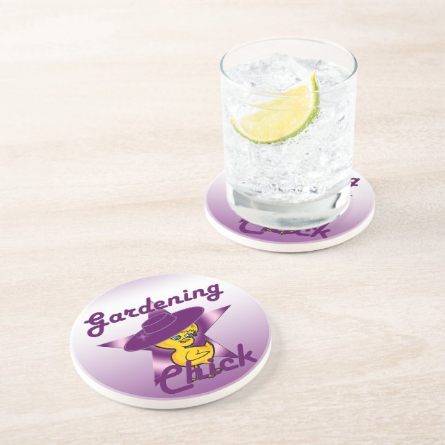 Porta-copos De Arenito Pintinho de jardinagem nº 9 (Lateral)