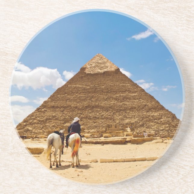 Porta-copos De Arenito Pirâmide (Frente)