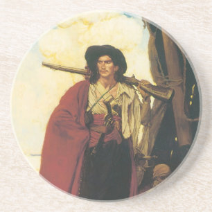 Porta-copos De Arenito Piratas Antigos Bucaneiro era um camarada pitoresc