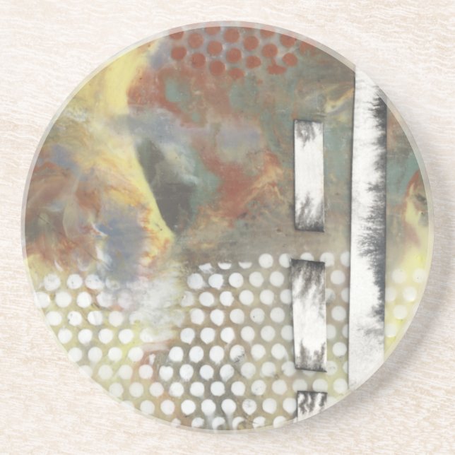 Porta-copos De Arenito Pixels II marmoreados (Frente)