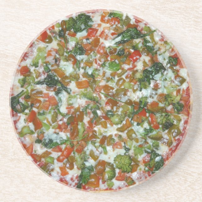 Porta-copos De Arenito pizza (Frente)