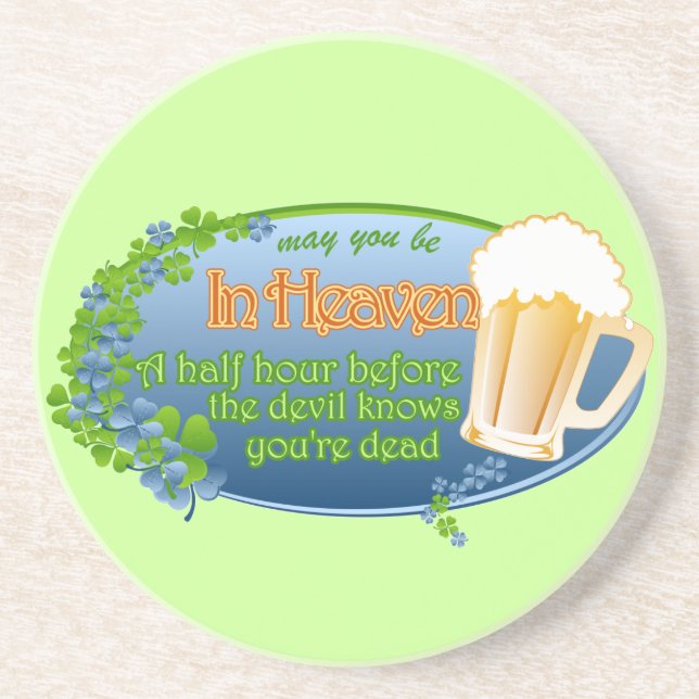 Porta-copos De Arenito Pode você estar no céu (Frente)