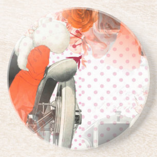 Porta-copos De Arenito polkadots flapper