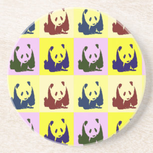 Porta-copos De Arenito Pop Art Baby Pandas