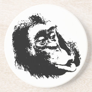 Porta-copos De Arenito Pop Art Funny Chimpanzé