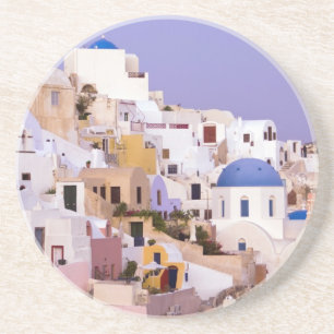 Porta-copos De Arenito Pôr do sol em Oil, Santorini 2