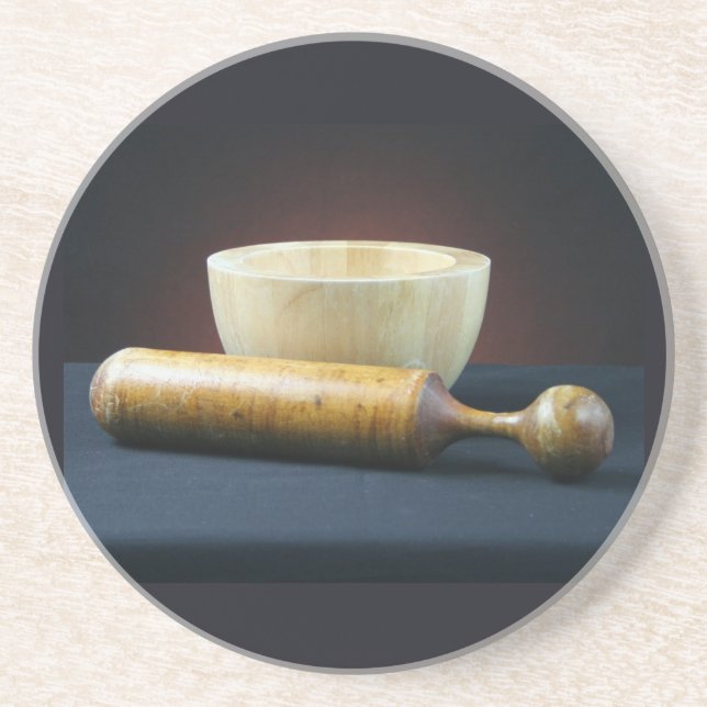 Porta-copos De Arenito Portas copos de argamassas e de marisco (Frente)