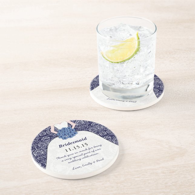 Porta-copos De Arenito Portas copos de Palhaço de Bridesmaid (Lateral)