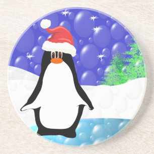 Porta-copos De Arenito Portas copos de pinguins bonitos
