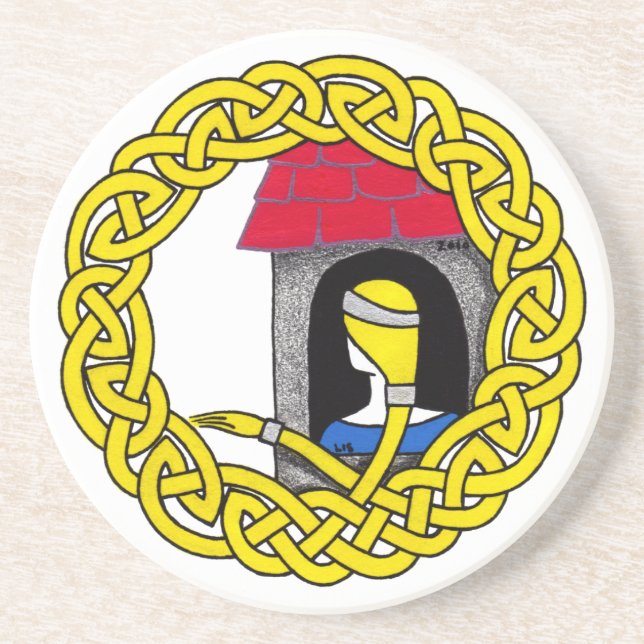 Porta-copos De Arenito Portas copos de Rapunzel (Frente)