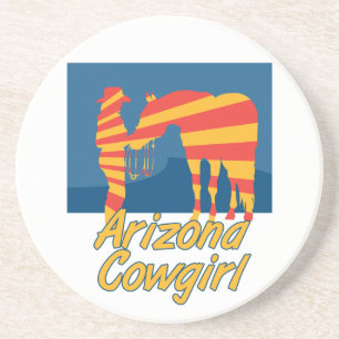 Porta-copos De Arenito Portas copos de Rodeio de Cavalo de Cowboy Ocident